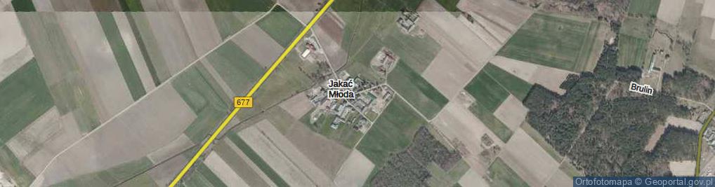 Zdjęcie satelitarne Jakać Młoda ul.